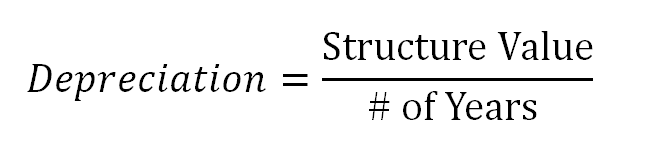 straight-line depreciation formula