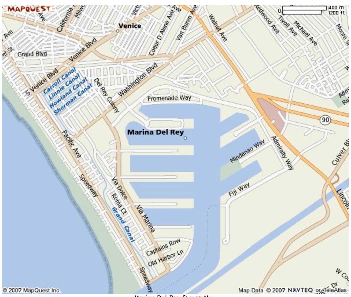 Marina Del Rey Map 